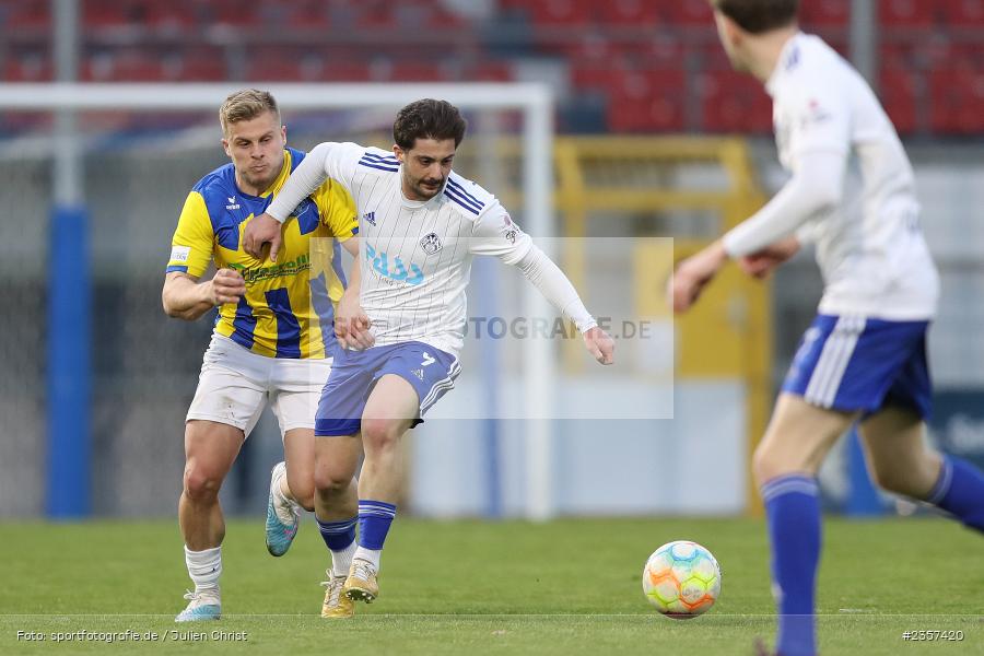 Clay Verkaj, Stadion am Schönbusch, Aschaffenburg, 06.04.2023, sport, action, BFV, Fussball, 30. Spieltag, Regionalliga Bayern, FCP, SVA, FC Pipinsried, SV Viktoria Aschaffenburg - Bild-ID: 2357420