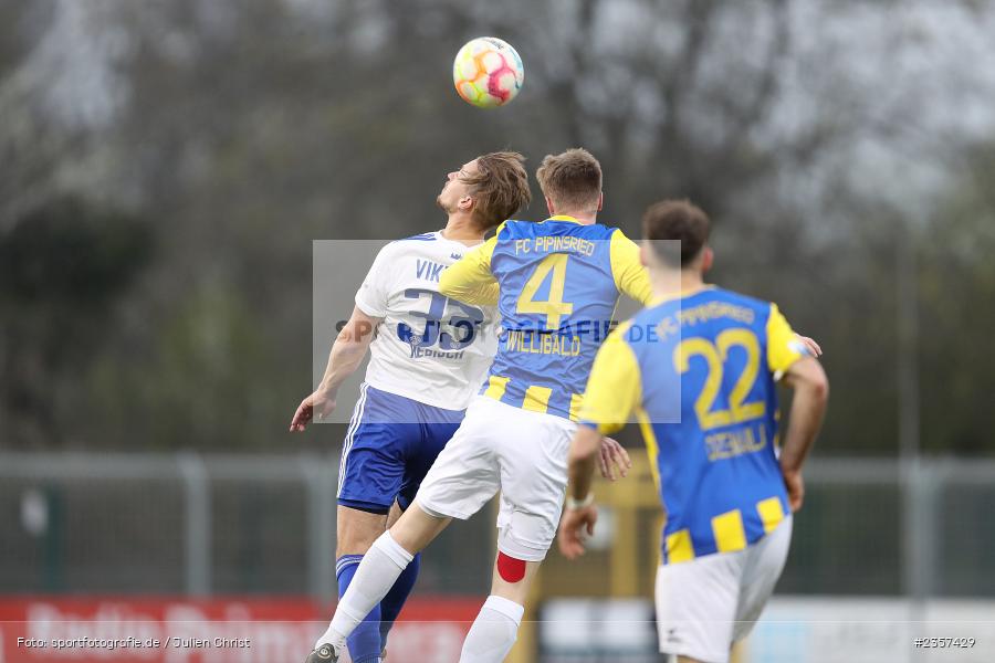 Nicolas Hebisch, Stadion am Schönbusch, Aschaffenburg, 06.04.2023, sport, action, BFV, Fussball, 30. Spieltag, Regionalliga Bayern, FCP, SVA, FC Pipinsried, SV Viktoria Aschaffenburg - Bild-ID: 2357429