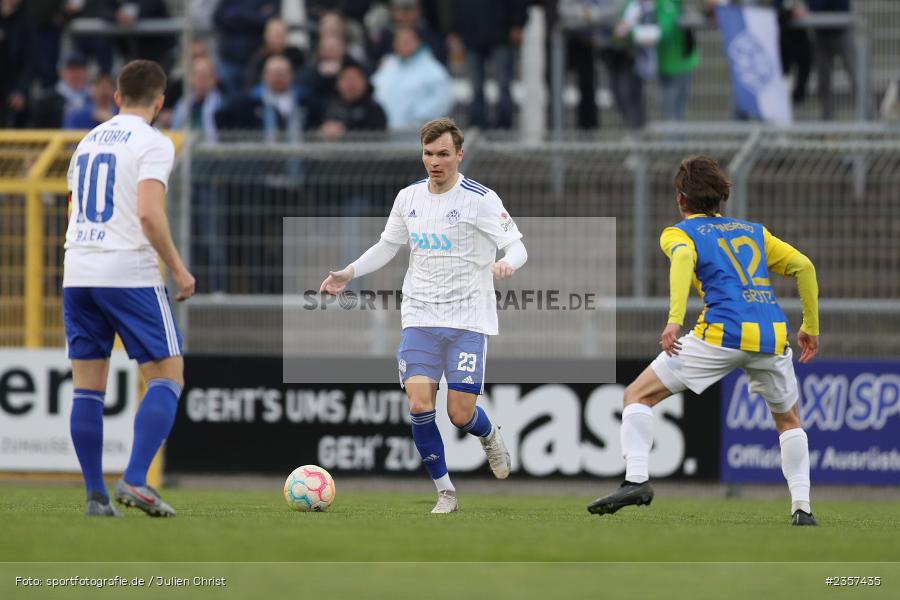 Tom Schulz, Stadion am Schönbusch, Aschaffenburg, 06.04.2023, sport, action, BFV, Fussball, 30. Spieltag, Regionalliga Bayern, FCP, SVA, FC Pipinsried, SV Viktoria Aschaffenburg - Bild-ID: 2357435