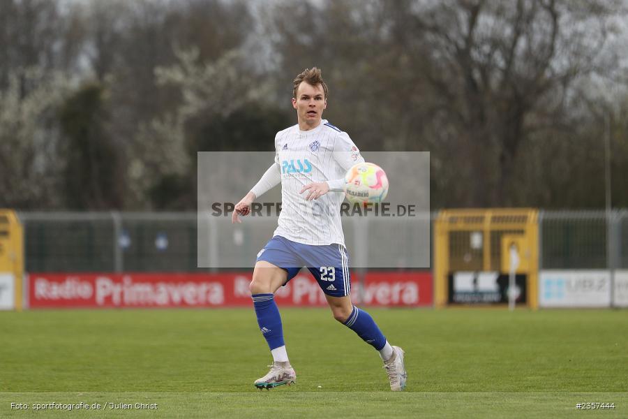 Tom Schulz, Stadion am Schönbusch, Aschaffenburg, 06.04.2023, sport, action, BFV, Fussball, 30. Spieltag, Regionalliga Bayern, FCP, SVA, FC Pipinsried, SV Viktoria Aschaffenburg - Bild-ID: 2357444