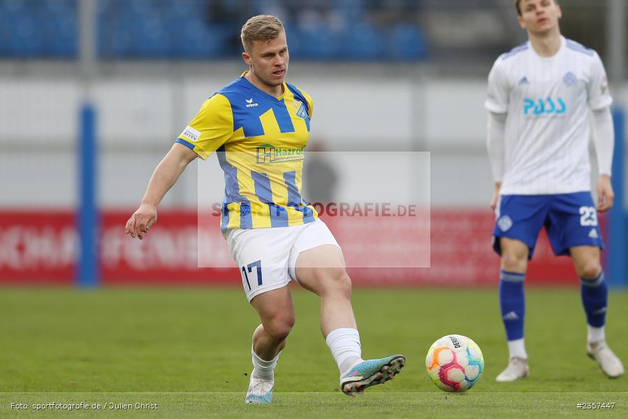 Belmin Idrizovic, Stadion am Schönbusch, Aschaffenburg, 06.04.2023, sport, action, BFV, Fussball, 30. Spieltag, Regionalliga Bayern, FCP, SVA, FC Pipinsried, SV Viktoria Aschaffenburg - Bild-ID: 2357447