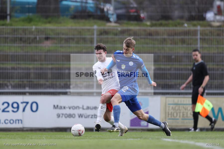 Jona Hofbauer, Sepp-Endres-Sportanlage, Würzburg, 08.04.2023, sport, action, BFV, Fussball, 27. Spieltag, Bayernliga Nord, ASV, FV04, ASV Cham, Würzburger FV - Bild-ID: 2357734