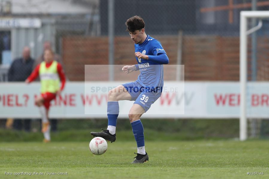 Moritz Gündling, Sepp-Endres-Sportanlage, Würzburg, 08.04.2023, sport, action, BFV, Fussball, 27. Spieltag, Bayernliga Nord, ASV, FV04, ASV Cham, Würzburger FV - Bild-ID: 2357743