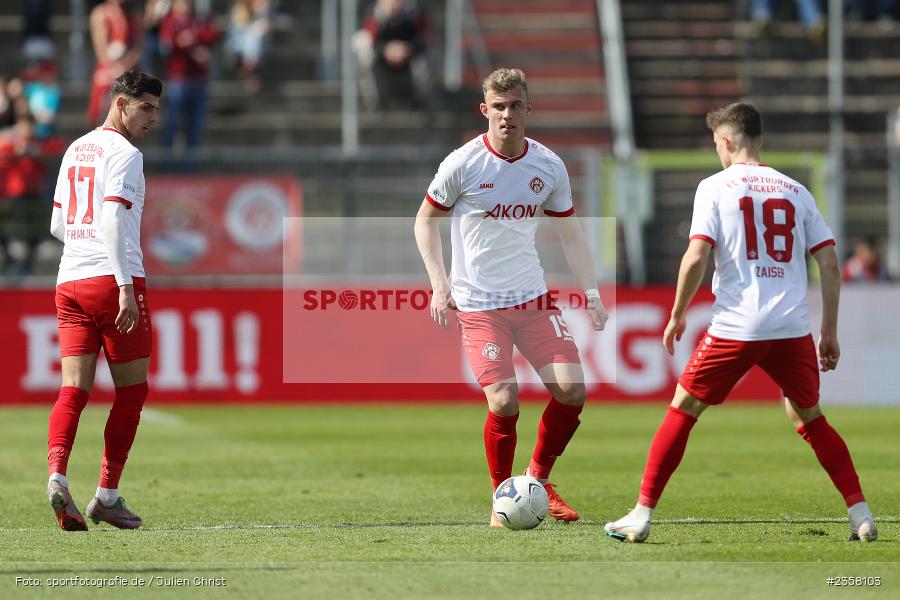 Felix Göttlicher, AKON Arena, Würzburg, 10.04.2023, sport, action, BFV, Fussball, 30. Spieltag, Regionalliga Bayern, FVI, FWK, FV Illertissen, FC Würzburger Kickers - Bild-ID: 2358103 Felix Göttlicher, AKON Arena, Würzburg, 10.04.2023, sport, action, BFV, Fussball, 30. Spieltag, Regionalliga Bayern, FVI, FWK, FV Illertissen, FC Würzburger Kickers - Bild-ID: 2358103