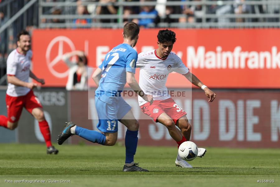 Andre Leipold, AKON Arena, Würzburg, 10.04.2023, sport, action, BFV, Fussball, 30. Spieltag, Regionalliga Bayern, FVI, FWK, FV Illertissen, FC Würzburger Kickers - Bild-ID: 2358120