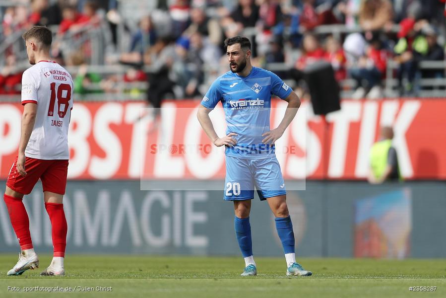 Gökalp Kilic, AKON Arena, Würzburg, 10.04.2023, sport, action, BFV, Fussball, 30. Spieltag, Regionalliga Bayern, FVI, FWK, FV Illertissen, FC Würzburger Kickers - Bild-ID: 2358287
