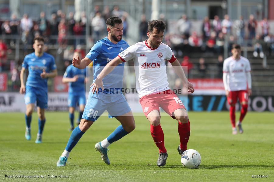 Peter Kurzweg, AKON Arena, Würzburg, 10.04.2023, sport, action, BFV, Fussball, 30. Spieltag, Regionalliga Bayern, FVI, FWK, FV Illertissen, FC Würzburger Kickers - Bild-ID: 2358461