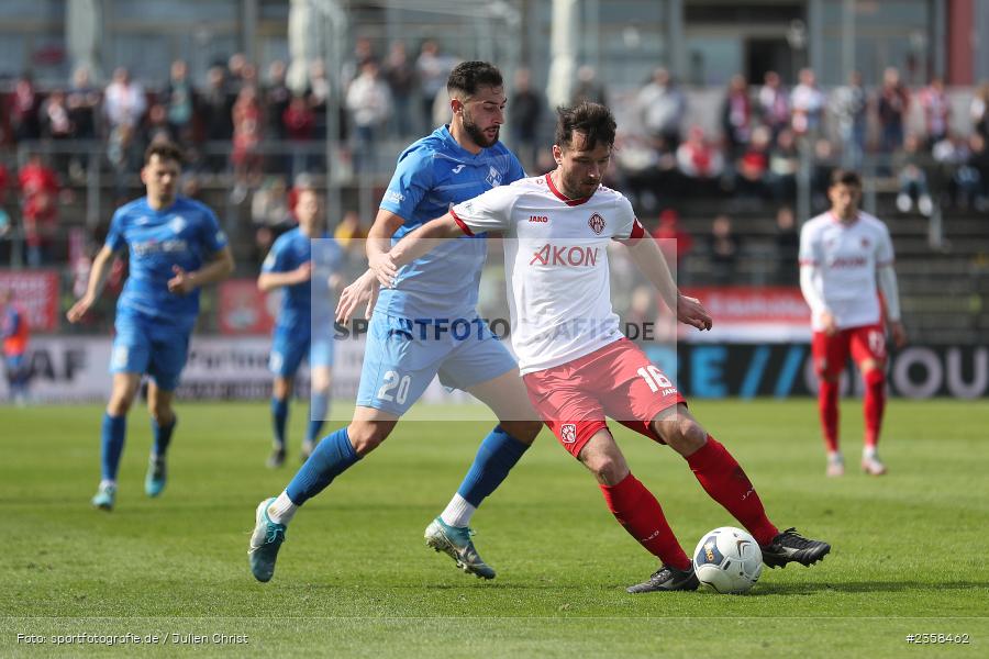 Peter Kurzweg, AKON Arena, Würzburg, 10.04.2023, sport, action, BFV, Fussball, 30. Spieltag, Regionalliga Bayern, FVI, FWK, FV Illertissen, FC Würzburger Kickers - Bild-ID: 2358462