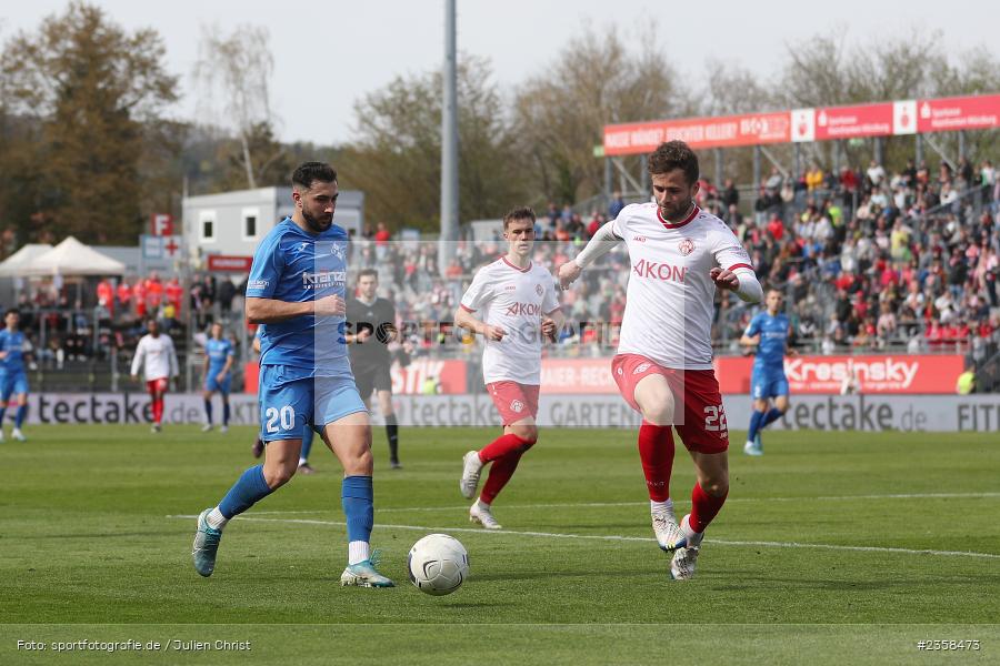 Daniel Hägele, AKON Arena, Würzburg, 10.04.2023, sport, action, BFV, Fussball, 30. Spieltag, Regionalliga Bayern, FVI, FWK, FV Illertissen, FC Würzburger Kickers - Bild-ID: 2358473