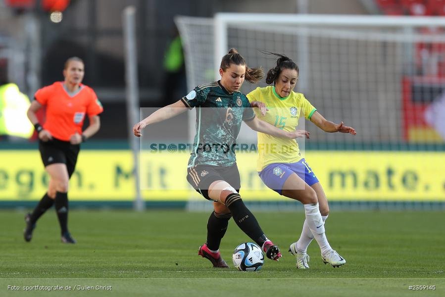 Lena Sophie Oberdorf, Max-Morlock-Stadion, Nürnberg, 12.04.2023, sport, action, Fussball, DFB, FIFA, UEFA, Freundschaftsspiel, BRA, GER, Frauen-Nationalmannschaft, Brasilien, Deutschland - Bild-ID: 2359145