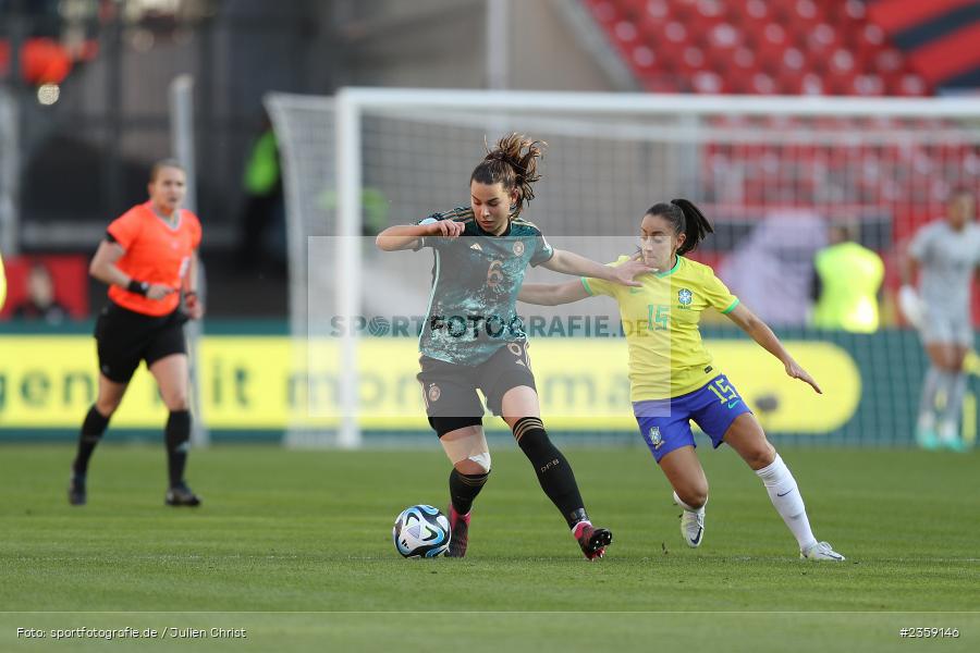 Lena Sophie Oberdorf, Max-Morlock-Stadion, Nürnberg, 12.04.2023, sport, action, Fussball, DFB, FIFA, UEFA, Freundschaftsspiel, BRA, GER, Frauen-Nationalmannschaft, Brasilien, Deutschland - Bild-ID: 2359146