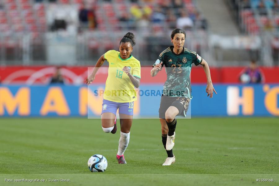 Geyse Da Silva Ferreira, Max-Morlock-Stadion, Nürnberg, 12.04.2023, sport, action, Fussball, DFB, FIFA, UEFA, Freundschaftsspiel, BRA, GER, Frauen-Nationalmannschaft, Brasilien, Deutschland - Bild-ID: 2359168