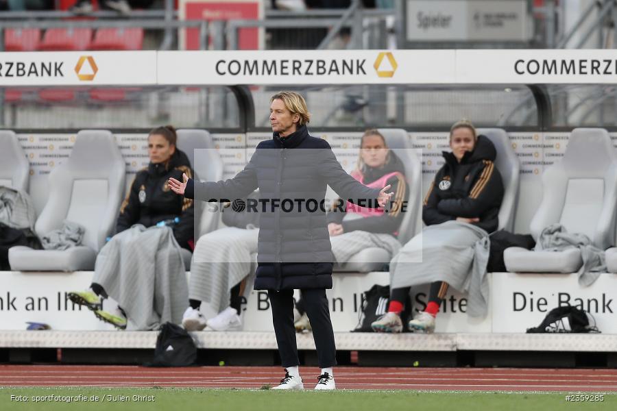 Martina Voss-Tecklenburg, Max-Morlock-Stadion, Nürnberg, 12.04.2023, sport, action, Fussball, DFB, FIFA, UEFA, Freundschaftsspiel, BRA, GER, Frauen-Nationalmannschaft, Brasilien, Deutschland - Bild-ID: 2359285