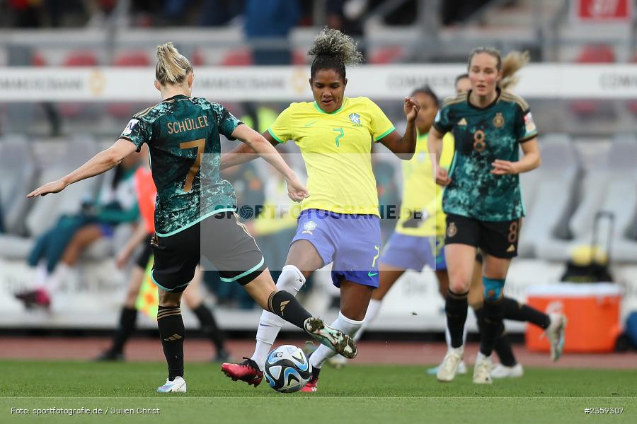 Maria Eduarda Silva, Max-Morlock-Stadion, Nürnberg, 12.04.2023, sport, action, Fussball, DFB, FIFA, UEFA, Freundschaftsspiel, BRA, GER, Frauen-Nationalmannschaft, Brasilien, Deutschland - Bild-ID: 2359307