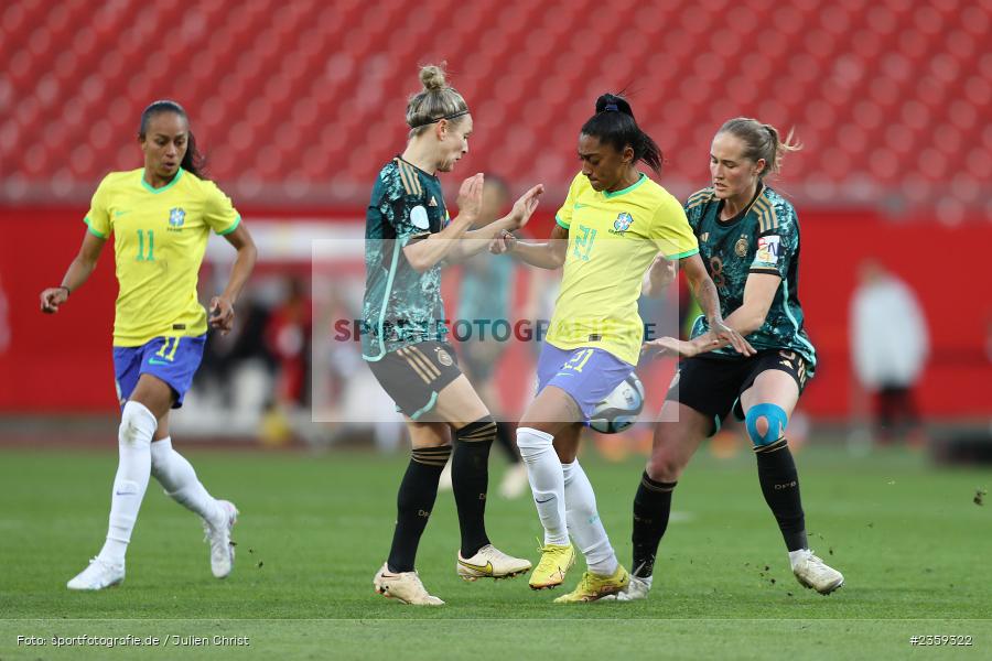 Sydney Lohmann, Max-Morlock-Stadion, Nürnberg, 12.04.2023, sport, action, Fussball, DFB, FIFA, UEFA, Freundschaftsspiel, BRA, GER, Frauen-Nationalmannschaft, Brasilien, Deutschland - Bild-ID: 2359322