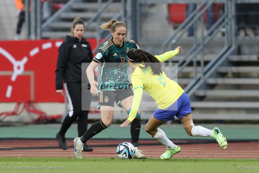Sydney Lohmann, Max-Morlock-Stadion, Nürnberg, 12.04.2023, sport, action, Fussball, DFB, FIFA, UEFA, Freundschaftsspiel, BRA, GER, Frauen-Nationalmannschaft, Brasilien, Deutschland - Bild-ID: 2359401 Sydney Lohmann, Max-Morlock-Stadion, Nürnberg, 12.04.2023, sport, action, Fussball, DFB, FIFA, UEFA, Freundschaftsspiel, BRA, GER, Frauen-Nationalmannschaft, Brasilien, Deutschland - Bild-ID: 2359401