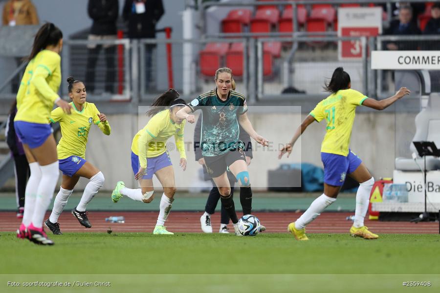Sydney Lohmann, Max-Morlock-Stadion, Nürnberg, 12.04.2023, sport, action, Fussball, DFB, FIFA, UEFA, Freundschaftsspiel, BRA, GER, Frauen-Nationalmannschaft, Brasilien, Deutschland - Bild-ID: 2359408 Sydney Lohmann, Max-Morlock-Stadion, Nürnberg, 12.04.2023, sport, action, Fussball, DFB, FIFA, UEFA, Freundschaftsspiel, BRA, GER, Frauen-Nationalmannschaft, Brasilien, Deutschland - Bild-ID: 2359408