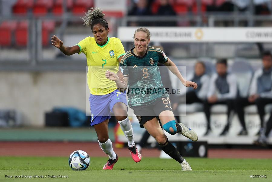 Sydney Lohmann, Max-Morlock-Stadion, Nürnberg, 12.04.2023, sport, action, Fussball, DFB, FIFA, UEFA, Freundschaftsspiel, BRA, GER, Frauen-Nationalmannschaft, Brasilien, Deutschland - Bild-ID: 2359412 Sydney Lohmann, Max-Morlock-Stadion, Nürnberg, 12.04.2023, sport, action, Fussball, DFB, FIFA, UEFA, Freundschaftsspiel, BRA, GER, Frauen-Nationalmannschaft, Brasilien, Deutschland - Bild-ID: 2359412