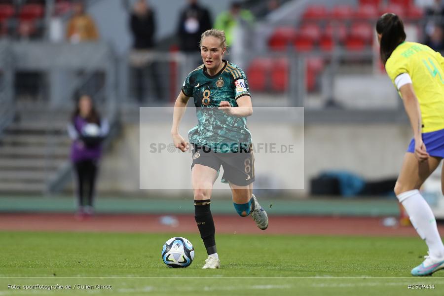 Sydney Lohmann, Max-Morlock-Stadion, Nürnberg, 12.04.2023, sport, action, Fussball, DFB, FIFA, UEFA, Freundschaftsspiel, BRA, GER, Frauen-Nationalmannschaft, Brasilien, Deutschland - Bild-ID: 2359414 Sydney Lohmann, Max-Morlock-Stadion, Nürnberg, 12.04.2023, sport, action, Fussball, DFB, FIFA, UEFA, Freundschaftsspiel, BRA, GER, Frauen-Nationalmannschaft, Brasilien, Deutschland - Bild-ID: 2359414