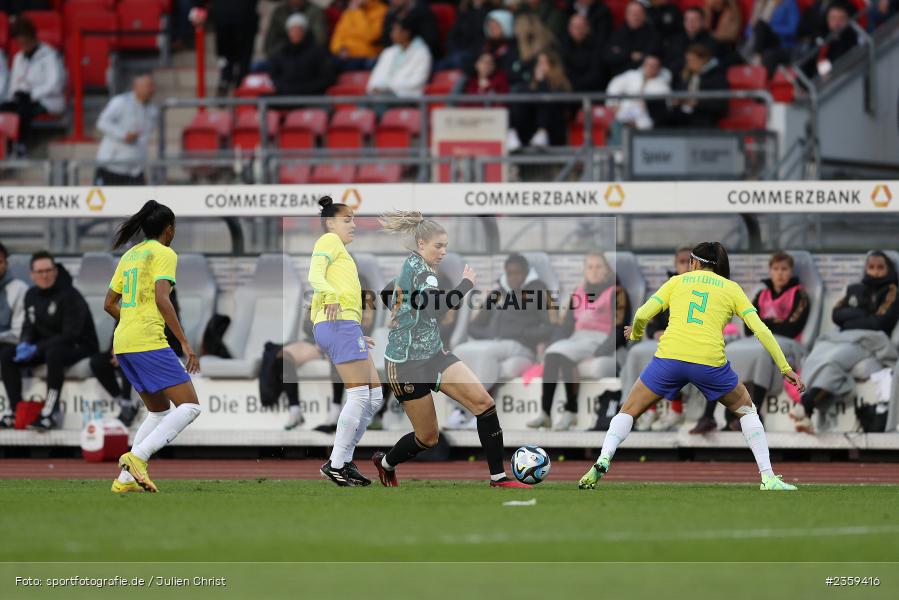Jule Brand, Max-Morlock-Stadion, Nürnberg, 12.04.2023, sport, action, Fussball, DFB, FIFA, UEFA, Freundschaftsspiel, BRA, GER, Frauen-Nationalmannschaft, Brasilien, Deutschland - Bild-ID: 2359416 Jule Brand, Max-Morlock-Stadion, Nürnberg, 12.04.2023, sport, action, Fussball, DFB, FIFA, UEFA, Freundschaftsspiel, BRA, GER, Frauen-Nationalmannschaft, Brasilien, Deutschland - Bild-ID: 2359416