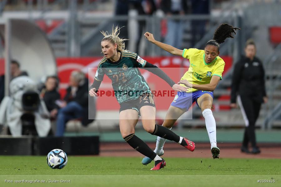 Jule Brand, Max-Morlock-Stadion, Nürnberg, 12.04.2023, sport, action, Fussball, DFB, FIFA, UEFA, Freundschaftsspiel, BRA, GER, Frauen-Nationalmannschaft, Brasilien, Deutschland - Bild-ID: 2359425 Jule Brand, Max-Morlock-Stadion, Nürnberg, 12.04.2023, sport, action, Fussball, DFB, FIFA, UEFA, Freundschaftsspiel, BRA, GER, Frauen-Nationalmannschaft, Brasilien, Deutschland - Bild-ID: 2359425