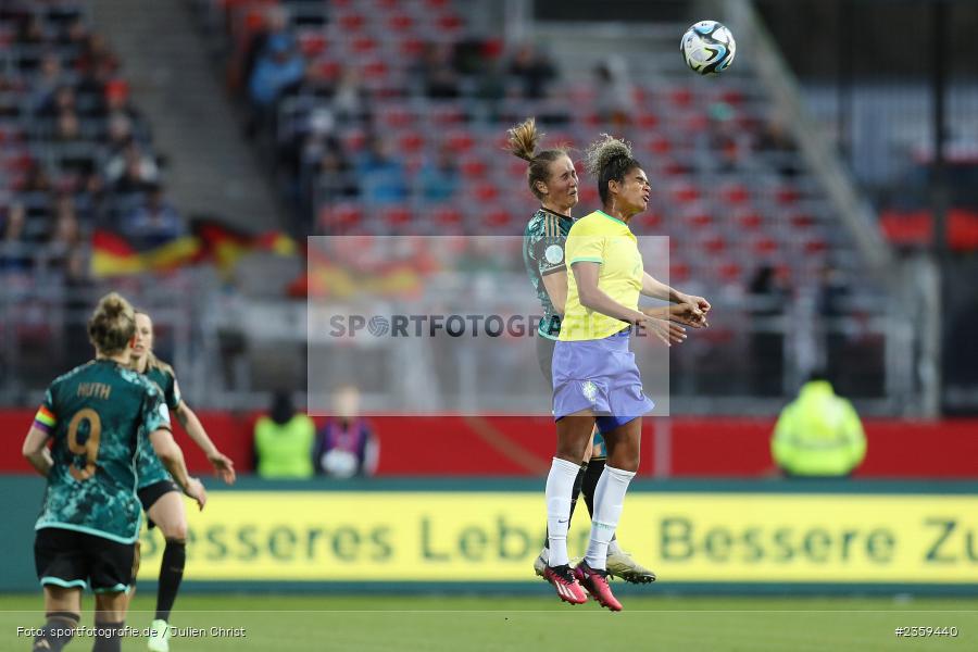 Sydney Lohmann, Max-Morlock-Stadion, Nürnberg, 12.04.2023, sport, action, Fussball, DFB, FIFA, UEFA, Freundschaftsspiel, BRA, GER, Frauen-Nationalmannschaft, Brasilien, Deutschland - Bild-ID: 2359440 Sydney Lohmann, Max-Morlock-Stadion, Nürnberg, 12.04.2023, sport, action, Fussball, DFB, FIFA, UEFA, Freundschaftsspiel, BRA, GER, Frauen-Nationalmannschaft, Brasilien, Deutschland - Bild-ID: 2359440