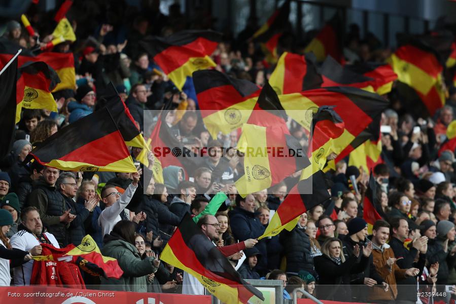 Fahnen, Fans, Symbolbild, Max-Morlock-Stadion, Nürnberg, 12.04.2023, sport, action, Fussball, DFB, FIFA, UEFA, Freundschaftsspiel, BRA, GER, Frauen-Nationalmannschaft, Brasilien, Deutschland - Bild-ID: 2359448 Fahnen, Fans, Symbolbild, Max-Morlock-Stadion, Nürnberg, 12.04.2023, sport, action, Fussball, DFB, FIFA, UEFA, Freundschaftsspiel, BRA, GER, Frauen-Nationalmannschaft, Brasilien, Deutschland - Bild-ID: 2359448