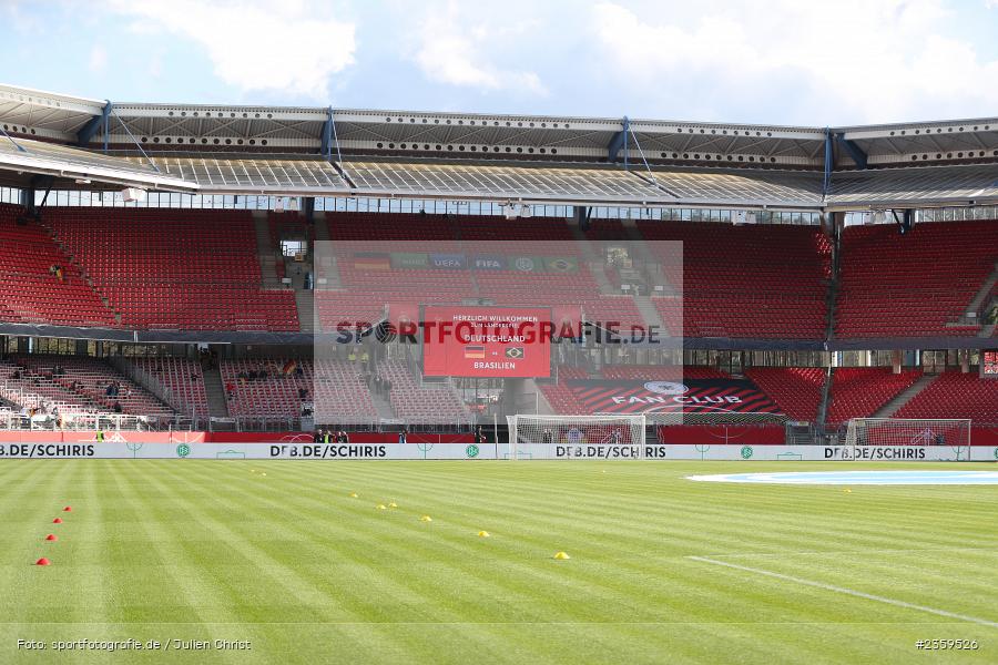 Anzeigetafel, Infotafel, Max-Morlock-Stadion, Nürnberg, 12.04.2023, sport, action, Fussball, DFB, FIFA, UEFA, Freundschaftsspiel, BRA, GER, Frauen-Nationalmannschaft, Brasilien, Deutschland - Bild-ID: 2359526