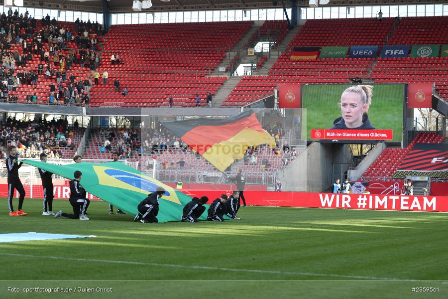 Max-Morlock-Stadion, Nürnberg, 12.04.2023, sport, action, Fussball, DFB, FIFA, UEFA, Freundschaftsspiel, BRA, GER, Frauen-Nationalmannschaft, Brasilien, Deutschland - Bild-ID: 2359561
