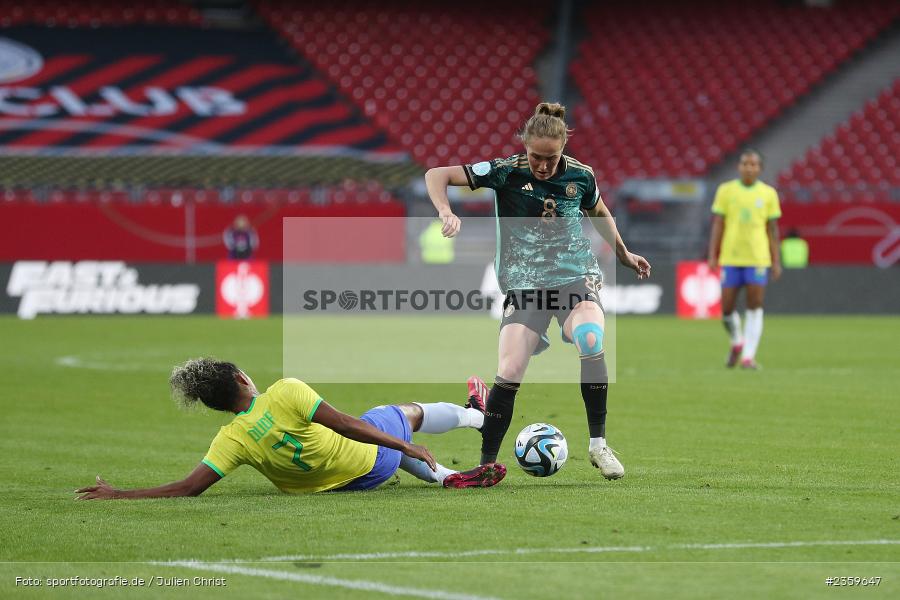 Sydney Lohmann, Max-Morlock-Stadion, Nürnberg, 12.04.2023, sport, action, Fussball, DFB, FIFA, UEFA, Freundschaftsspiel, BRA, GER, Frauen-Nationalmannschaft, Brasilien, Deutschland - Bild-ID: 2359647