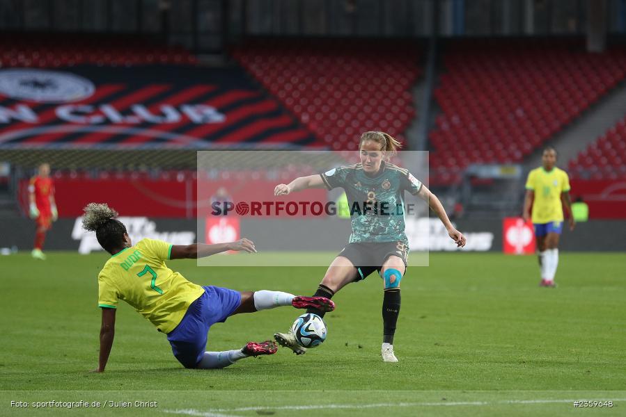 Sydney Lohmann, Max-Morlock-Stadion, Nürnberg, 12.04.2023, sport, action, Fussball, DFB, FIFA, UEFA, Freundschaftsspiel, BRA, GER, Frauen-Nationalmannschaft, Brasilien, Deutschland - Bild-ID: 2359648