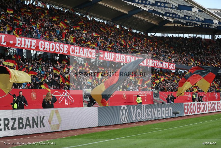 Max-Morlock-Stadion, Nürnberg, 12.04.2023, sport, action, Fussball, DFB, FIFA, UEFA, Freundschaftsspiel, BRA, GER, Frauen-Nationalmannschaft, Brasilien, Deutschland - Bild-ID: 2359683