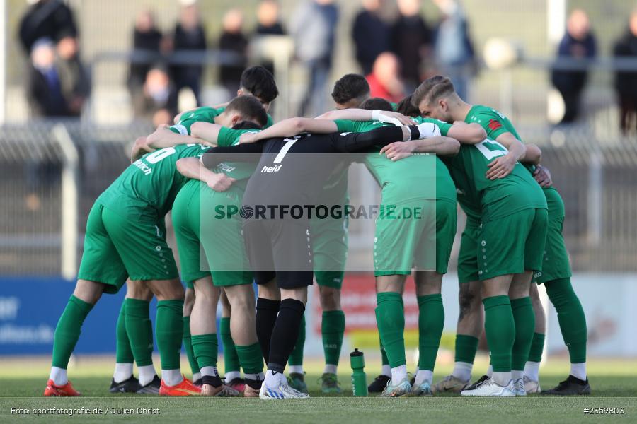 Mannschaftskreis, Stadion am Schönbusch, Aschaffenburg, 14.04.2023, sport, action, Fussball, BFV, 32. Spieltag, Regionalliga Bayern, ANS, SVA, SpVgg Ansbach, SV Viktoria Aschaffenburg - Bild-ID: 2359803