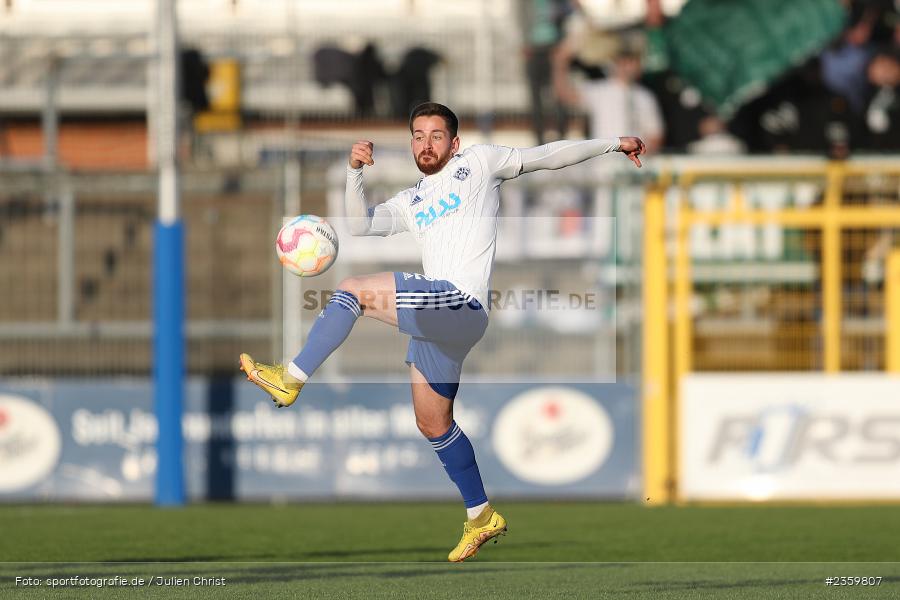Silas Tom Zehnder, Stadion am Schönbusch, Aschaffenburg, 14.04.2023, sport, action, Fussball, BFV, 32. Spieltag, Regionalliga Bayern, ANS, SVA, SpVgg Ansbach, SV Viktoria Aschaffenburg - Bild-ID: 2359807