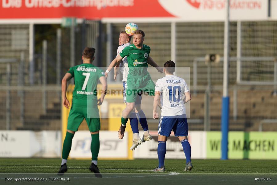 Niklas Seefried, Stadion am Schönbusch, Aschaffenburg, 14.04.2023, sport, action, Fussball, BFV, 32. Spieltag, Regionalliga Bayern, ANS, SVA, SpVgg Ansbach, SV Viktoria Aschaffenburg - Bild-ID: 2359812
