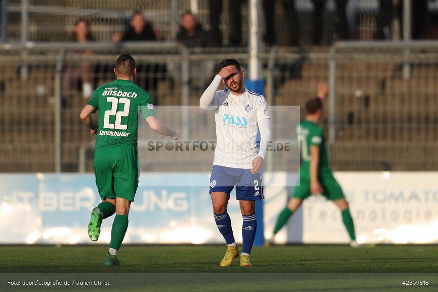 Silas Tom Zehnder, Stadion am Schönbusch, Aschaffenburg, 14.04.2023, sport, action, Fussball, BFV, 32. Spieltag, Regionalliga Bayern, ANS, SVA, SpVgg Ansbach, SV Viktoria Aschaffenburg - Bild-ID: 2359818