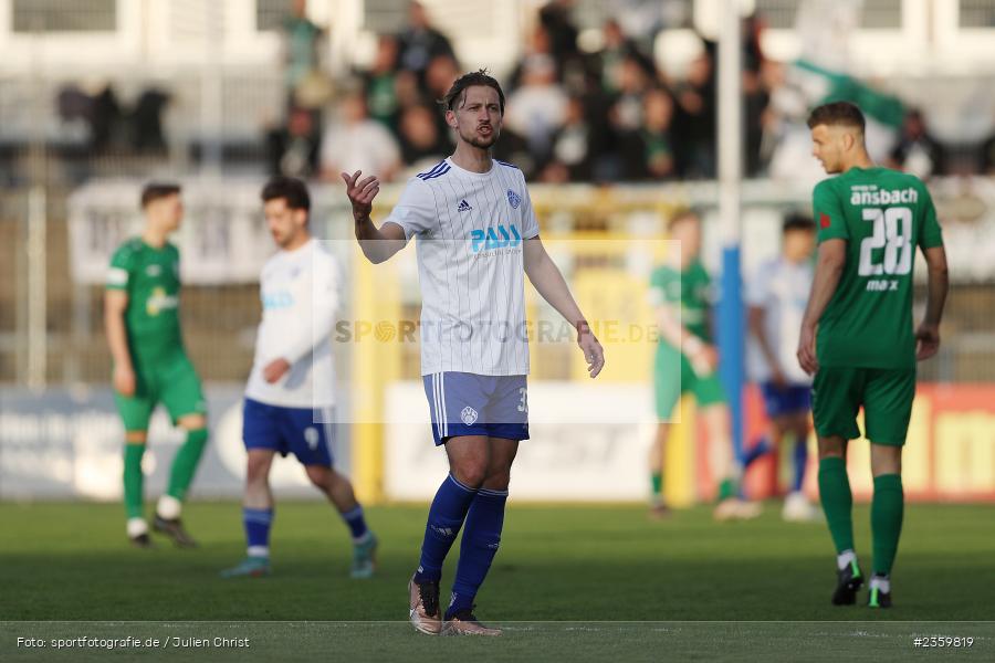 Nicolas Hebisch, Stadion am Schönbusch, Aschaffenburg, 14.04.2023, sport, action, Fussball, BFV, 32. Spieltag, Regionalliga Bayern, ANS, SVA, SpVgg Ansbach, SV Viktoria Aschaffenburg - Bild-ID: 2359819