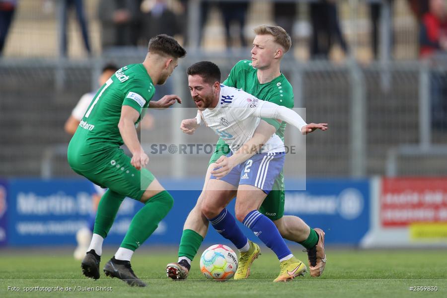 Silas Tom Zehnder, Stadion am Schönbusch, Aschaffenburg, 14.04.2023, sport, action, Fussball, BFV, 32. Spieltag, Regionalliga Bayern, ANS, SVA, SpVgg Ansbach, SV Viktoria Aschaffenburg - Bild-ID: 2359830