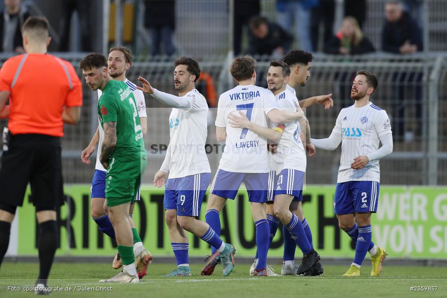 Daniel Cheron, Stadion am Schönbusch, Aschaffenburg, 14.04.2023, sport, action, Fussball, BFV, 32. Spieltag, Regionalliga Bayern, ANS, SVA, SpVgg Ansbach, SV Viktoria Aschaffenburg - Bild-ID: 2359837