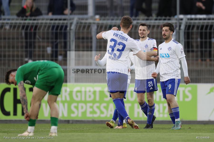 Daniel Cheron, Stadion am Schönbusch, Aschaffenburg, 14.04.2023, sport, action, Fussball, BFV, 32. Spieltag, Regionalliga Bayern, ANS, SVA, SpVgg Ansbach, SV Viktoria Aschaffenburg - Bild-ID: 2359838