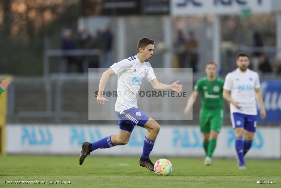 Veit Klement, Stadion am Schönbusch, Aschaffenburg, 14.04.2023, sport, action, Fussball, BFV, 32. Spieltag, Regionalliga Bayern, ANS, SVA, SpVgg Ansbach, SV Viktoria Aschaffenburg - Bild-ID: 2359840