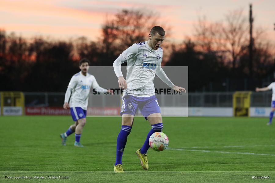Niklas Meyer, Stadion am Schönbusch, Aschaffenburg, 14.04.2023, sport, action, Fussball, BFV, 32. Spieltag, Regionalliga Bayern, ANS, SVA, SpVgg Ansbach, SV Viktoria Aschaffenburg - Bild-ID: 2359849