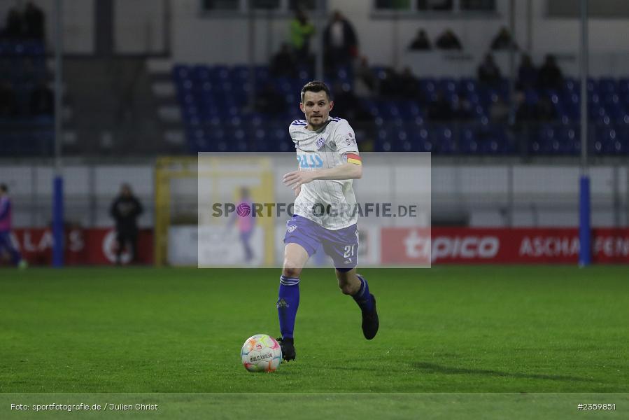 Daniel Cheron, Stadion am Schönbusch, Aschaffenburg, 14.04.2023, sport, action, Fussball, BFV, 32. Spieltag, Regionalliga Bayern, ANS, SVA, SpVgg Ansbach, SV Viktoria Aschaffenburg - Bild-ID: 2359851
