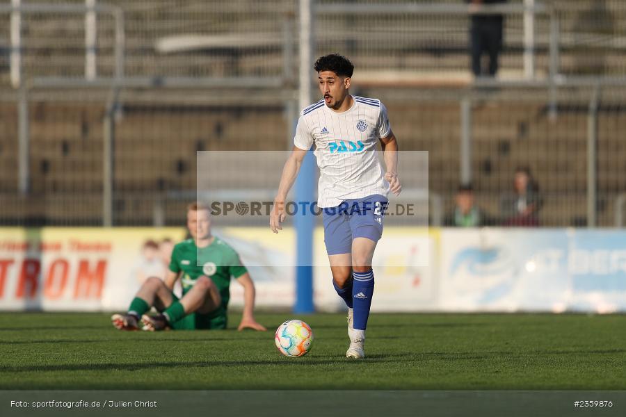 Hamza Boutakhrit, Stadion am Schönbusch, Aschaffenburg, 14.04.2023, sport, action, Fussball, BFV, 32. Spieltag, Regionalliga Bayern, ANS, SVA, SpVgg Ansbach, SV Viktoria Aschaffenburg - Bild-ID: 2359876