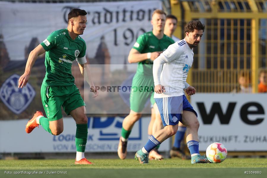 Clay Verkaj, Stadion am Schönbusch, Aschaffenburg, 14.04.2023, sport, action, Fussball, BFV, 32. Spieltag, Regionalliga Bayern, ANS, SVA, SpVgg Ansbach, SV Viktoria Aschaffenburg - Bild-ID: 2359880