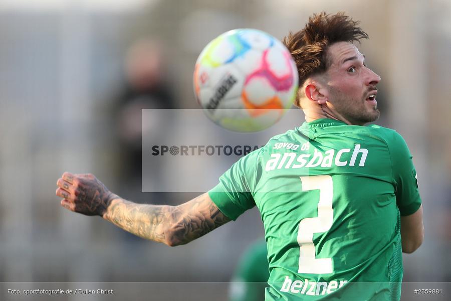 Michael Belzner, Stadion am Schönbusch, Aschaffenburg, 14.04.2023, sport, action, Fussball, BFV, 32. Spieltag, Regionalliga Bayern, ANS, SVA, SpVgg Ansbach, SV Viktoria Aschaffenburg - Bild-ID: 2359881