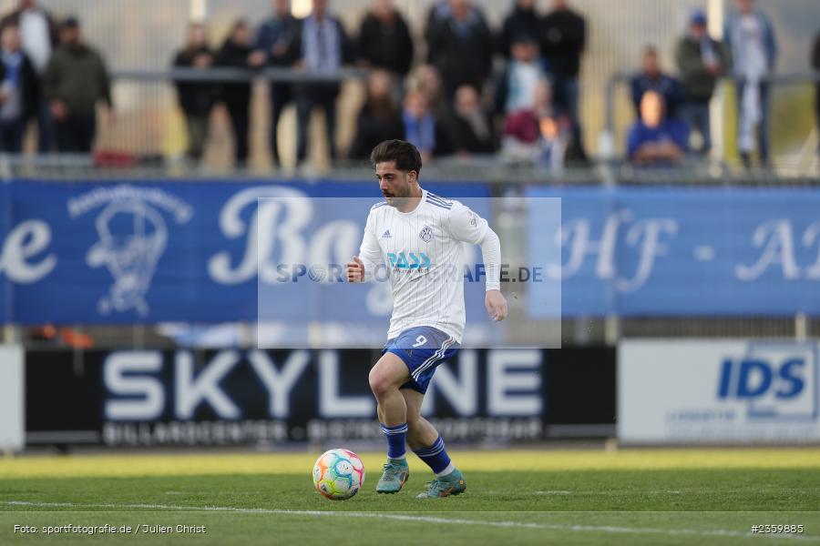 Clay Verkaj, Stadion am Schönbusch, Aschaffenburg, 14.04.2023, sport, action, Fussball, BFV, 32. Spieltag, Regionalliga Bayern, ANS, SVA, SpVgg Ansbach, SV Viktoria Aschaffenburg - Bild-ID: 2359885