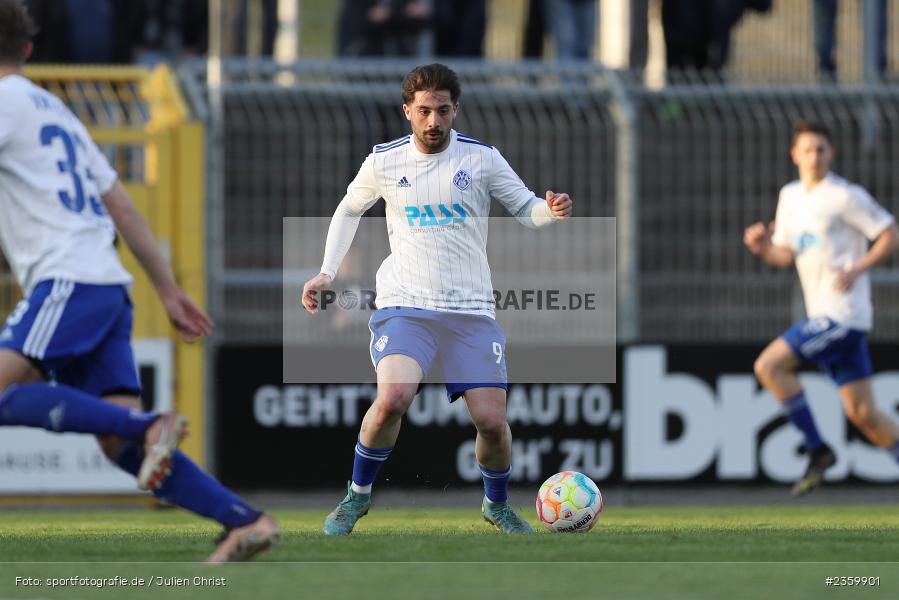 Clay Verkaj, Stadion am Schönbusch, Aschaffenburg, 14.04.2023, sport, action, Fussball, BFV, 32. Spieltag, Regionalliga Bayern, ANS, SVA, SpVgg Ansbach, SV Viktoria Aschaffenburg - Bild-ID: 2359901