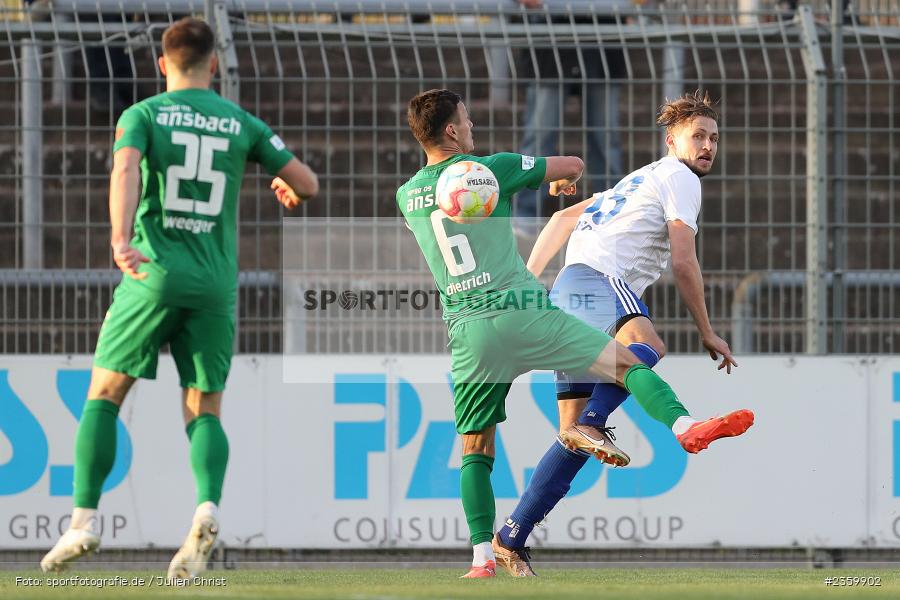 Nicolas Hebisch, Stadion am Schönbusch, Aschaffenburg, 14.04.2023, sport, action, Fussball, BFV, 32. Spieltag, Regionalliga Bayern, ANS, SVA, SpVgg Ansbach, SV Viktoria Aschaffenburg - Bild-ID: 2359902