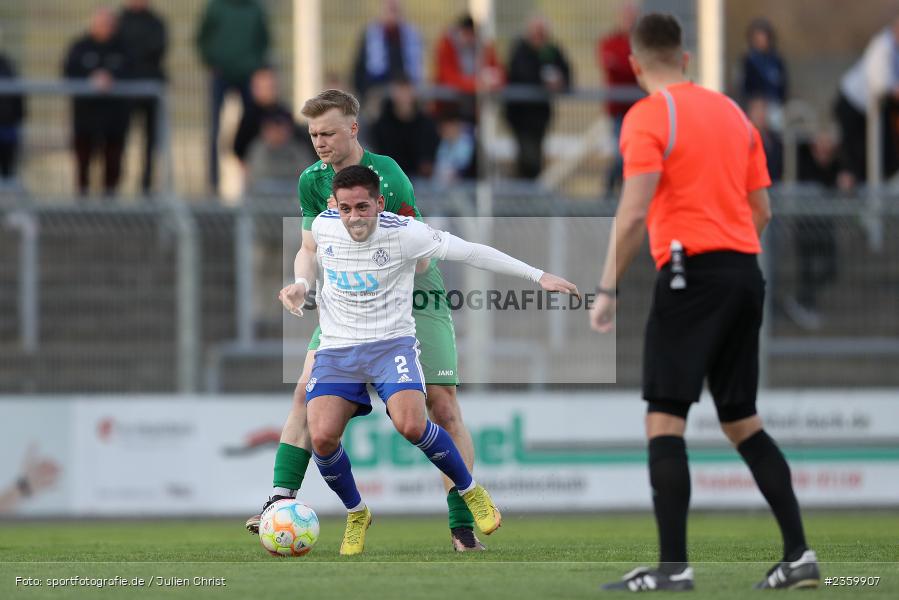 Silas Tom Zehnder, Stadion am Schönbusch, Aschaffenburg, 14.04.2023, sport, action, Fussball, BFV, 32. Spieltag, Regionalliga Bayern, ANS, SVA, SpVgg Ansbach, SV Viktoria Aschaffenburg - Bild-ID: 2359907